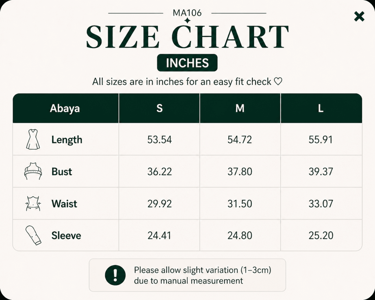 Abaya cintrée à la taille, abaya unie à bretelles (UKMA106)