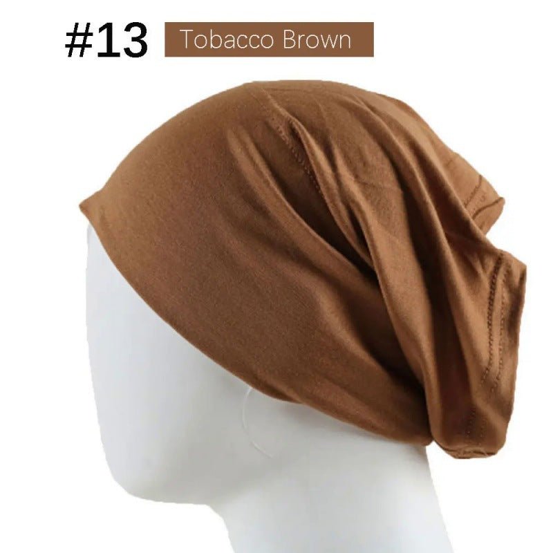 Bonnet Hijab en Coton Mercerisé | Bonnet Tube Extensible (MH198)