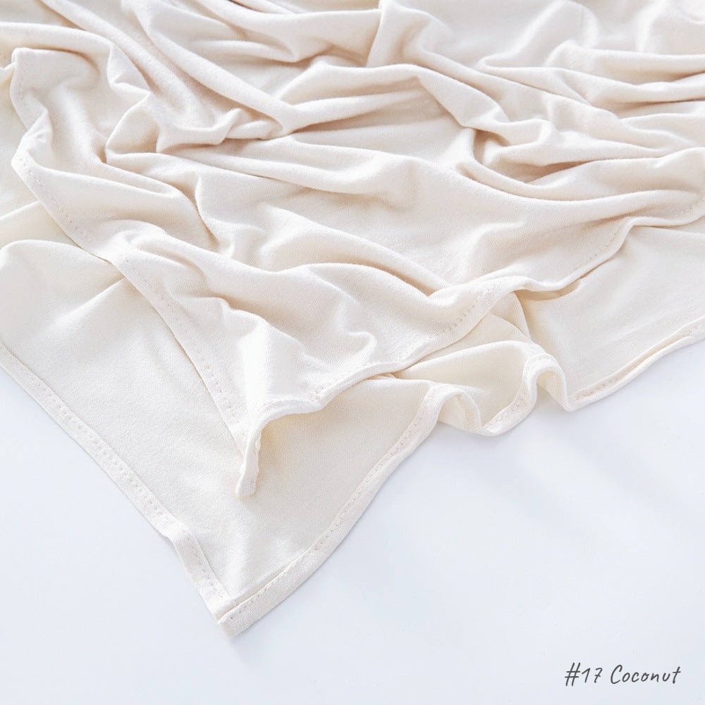 Hijab en Coton Mercerisé Jersey Bouclé Angle Droit, Haute Qualité, Respirant (MH068)