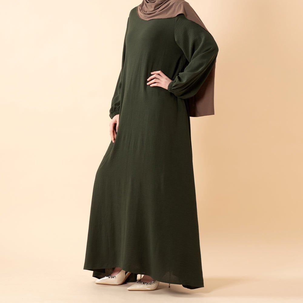 Robe Maxi Essential Flow en Crêpe avec Poches (UKMA385)