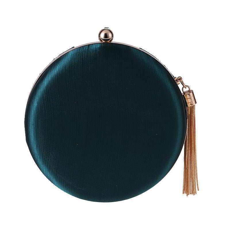 Sac à main pochette de soirée ronde avec détail tressé (MAC287)