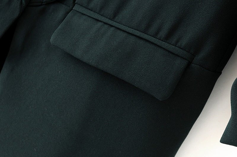 Blazer à manches froncées | Veste longue à manches trois-quarts (MS241)