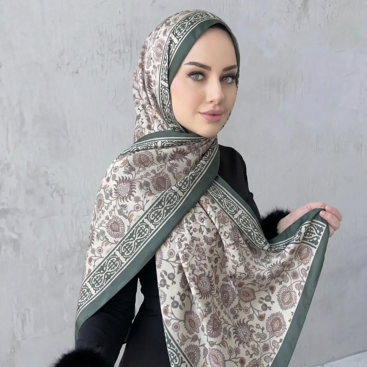 Écharpe hijab imprimée (MH239)
