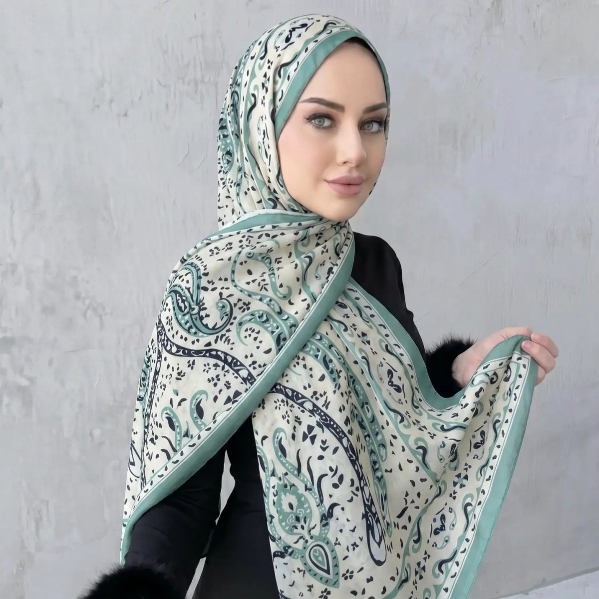 Écharpe hijab imprimée (MH239)