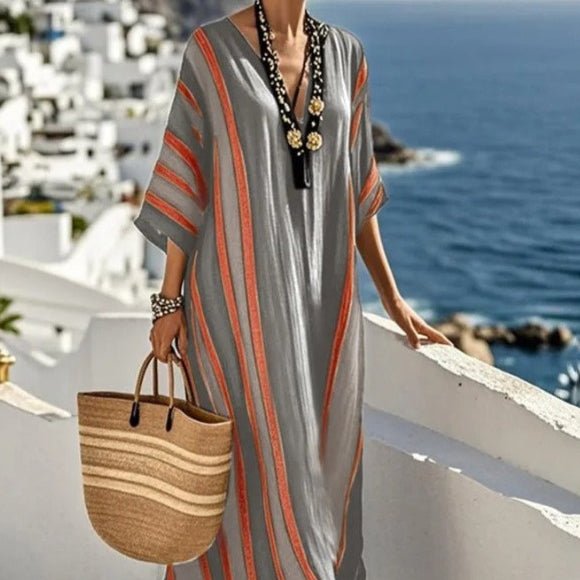 Robe Kaftan Maxi Imprimée (MS419)