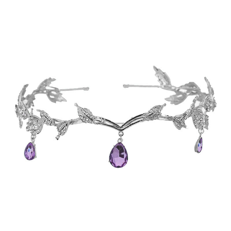 Barrette à cheveux ornée de strass avec pendentif pour le front (MAC329)