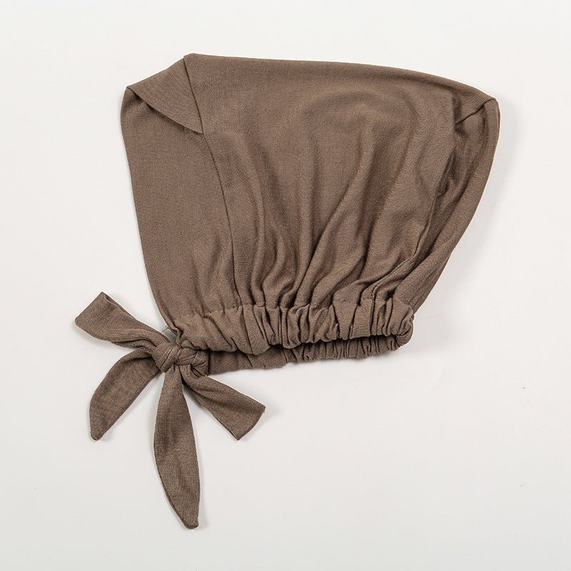 Bonnet hijab en coton mercerisé premium à bandes croisées avec bord ajustable (MH116)