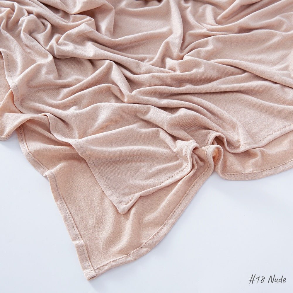 Hijab en Coton Mercerisé Jersey Bouclé Angle Droit, Haute Qualité, Respirant (MH068)