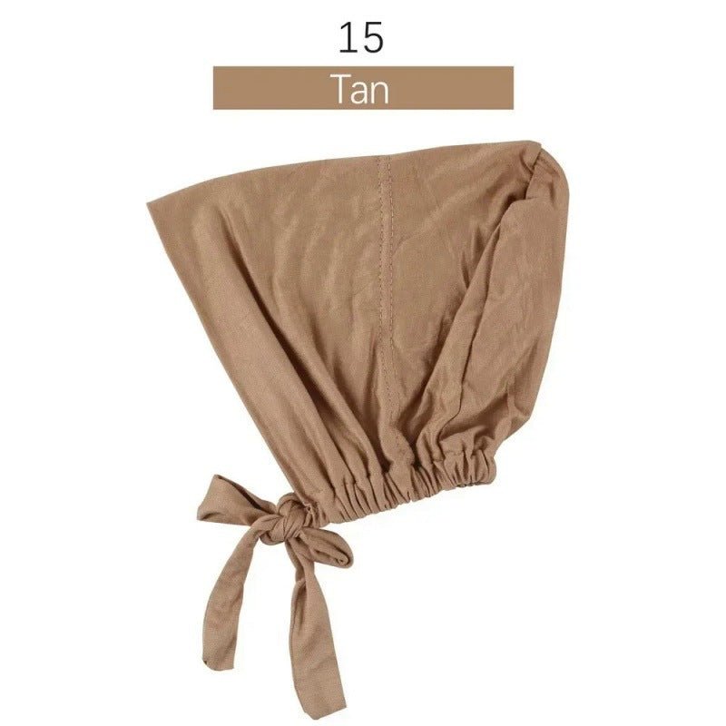 Sous-bonnet ajustable en coton stretch à nouer | Bonnet hijab (MH200)