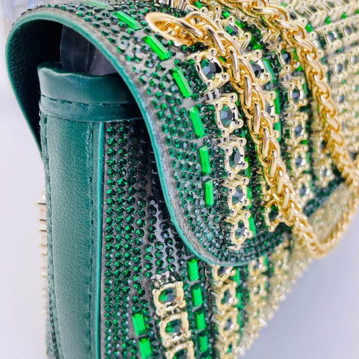 Sac pochette de soirée premium en strass cristal (MAC427)