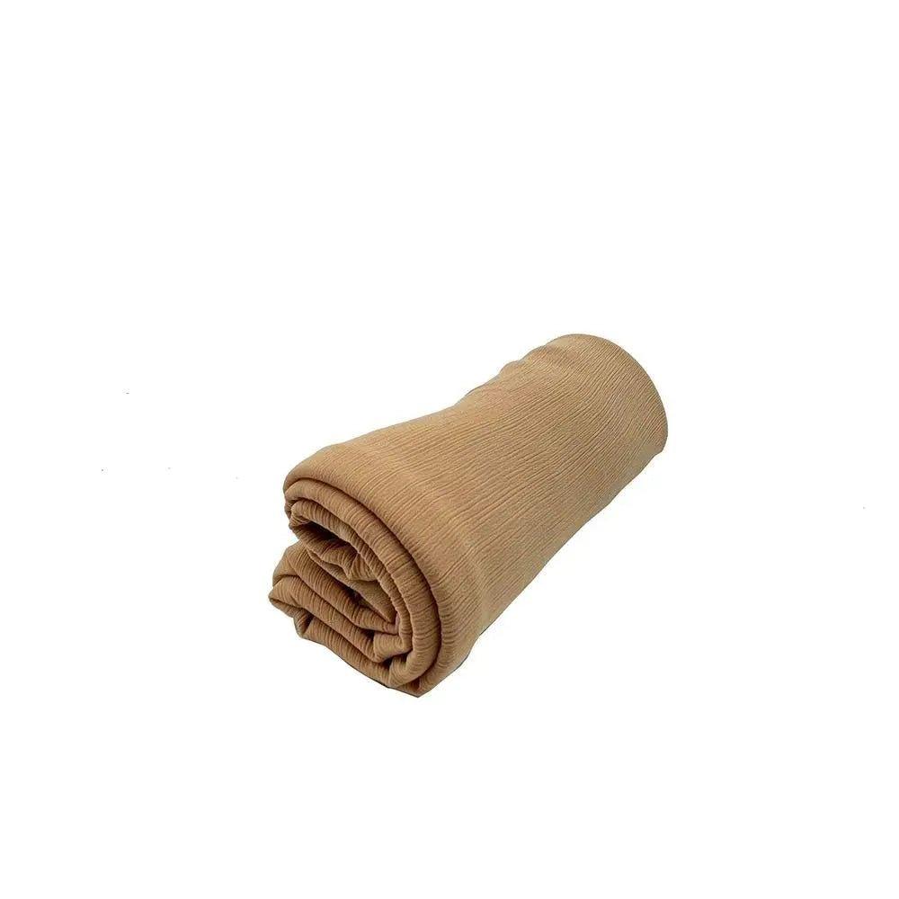 Écharpe Crêpe Hijab Chiffon Froissé pour Femme, Châle à Plis Ondulés (MH003)