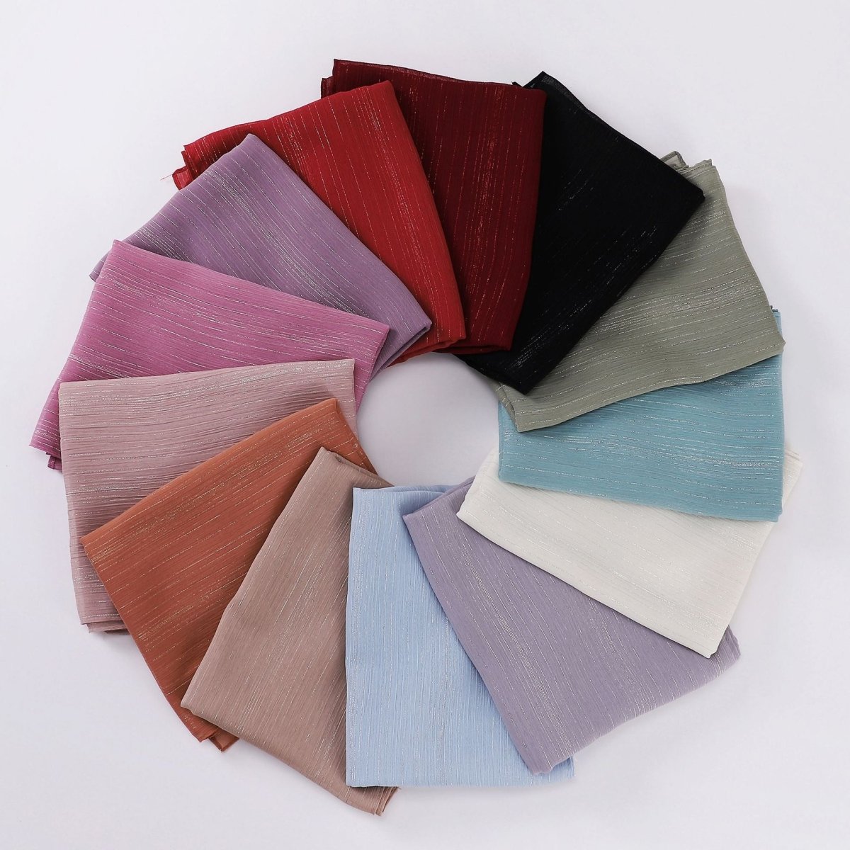Foulard Effortless Grace Voile Chiffon Froissé Argenté (MH153)