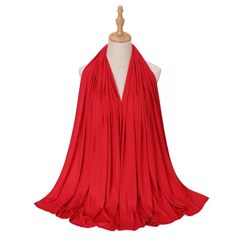 Hijab Premium Style Bohème en Coton Mercerisé Grand Format (MH114)