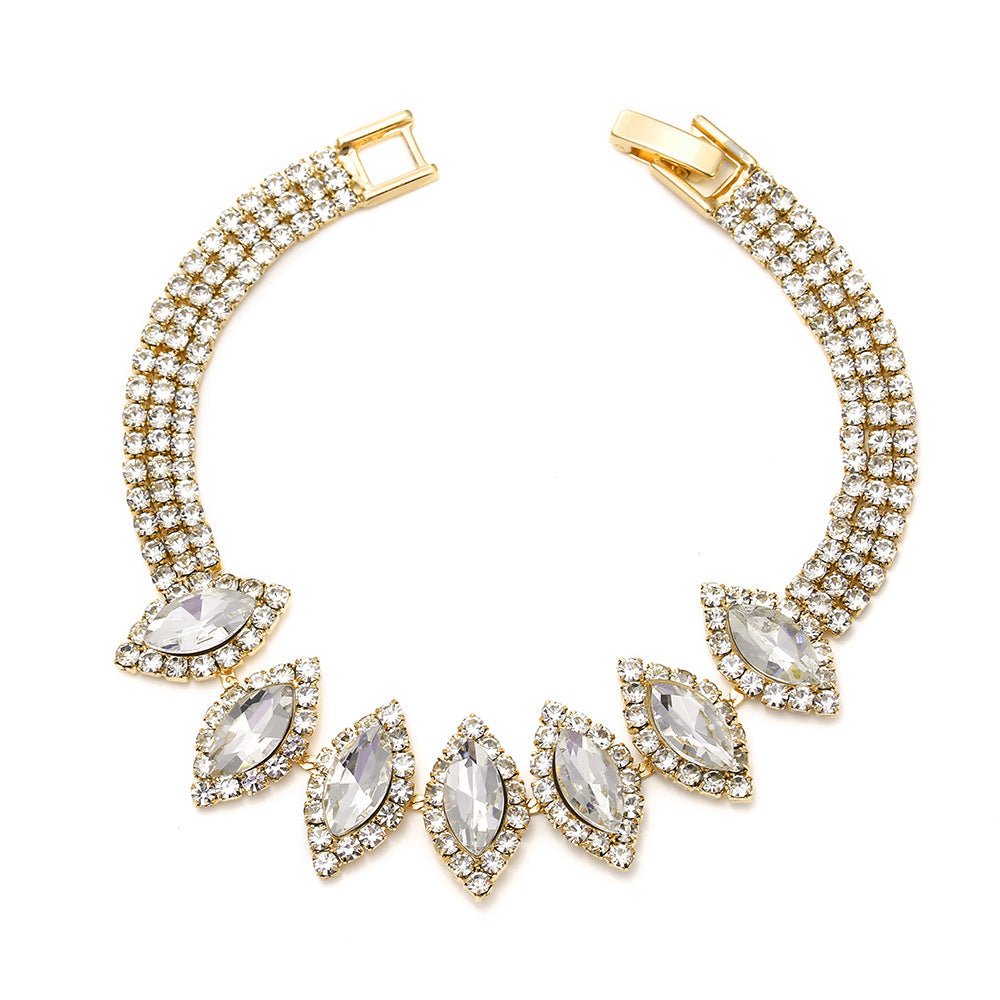 Collier et boucles d'oreilles pendantes MAC181 en zircons diamantés étincelants
