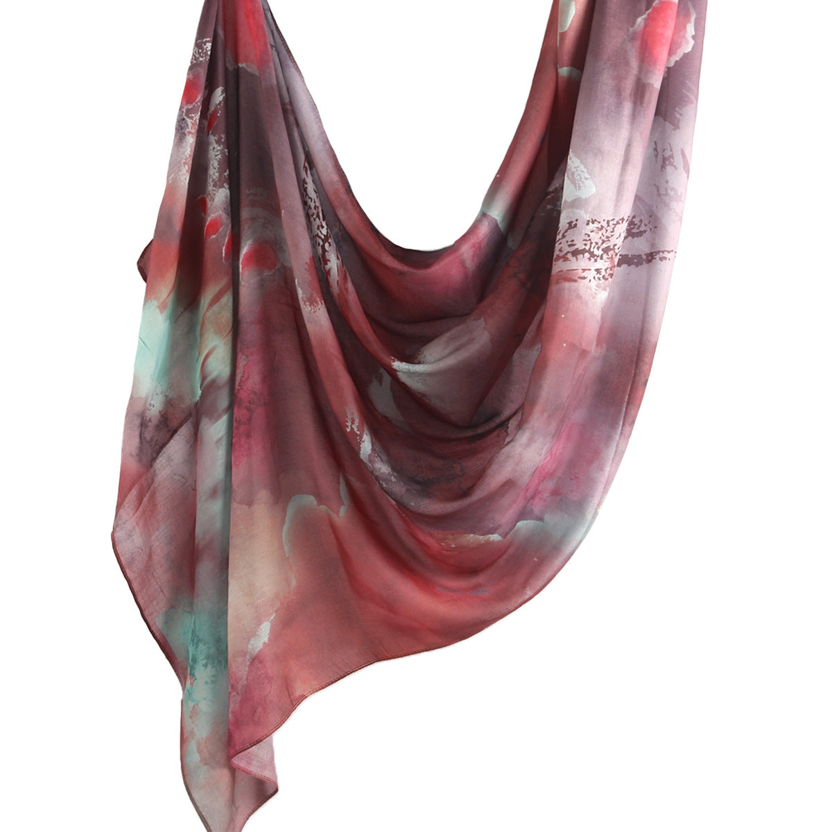 Hijab Imprimé Floral Aquarelle (MH103)