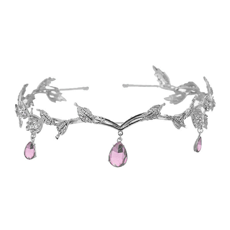 Barrette à cheveux ornée de strass avec pendentif pour le front (MAC329)