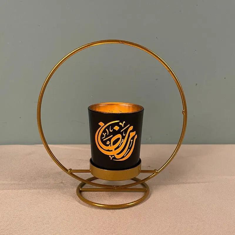 Bougeoir en fer MR041 lampe lune étoile, décoration ramadan