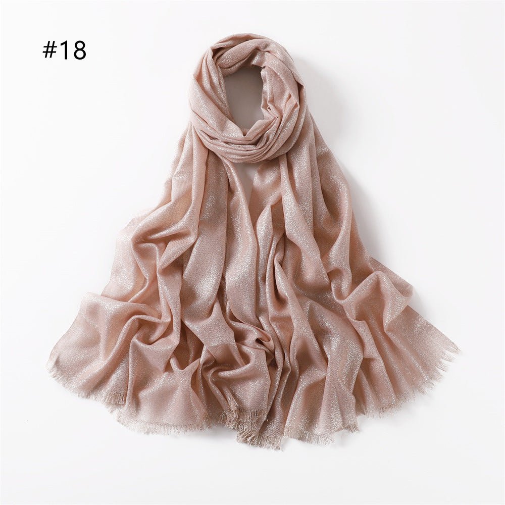 Hijab en Soie Artificielle Brillante Shining (MH100)