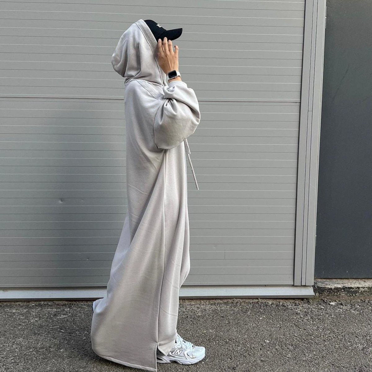 Abaya Sweat à Capuche | Abaya Hoodie avec Poches (MA125)