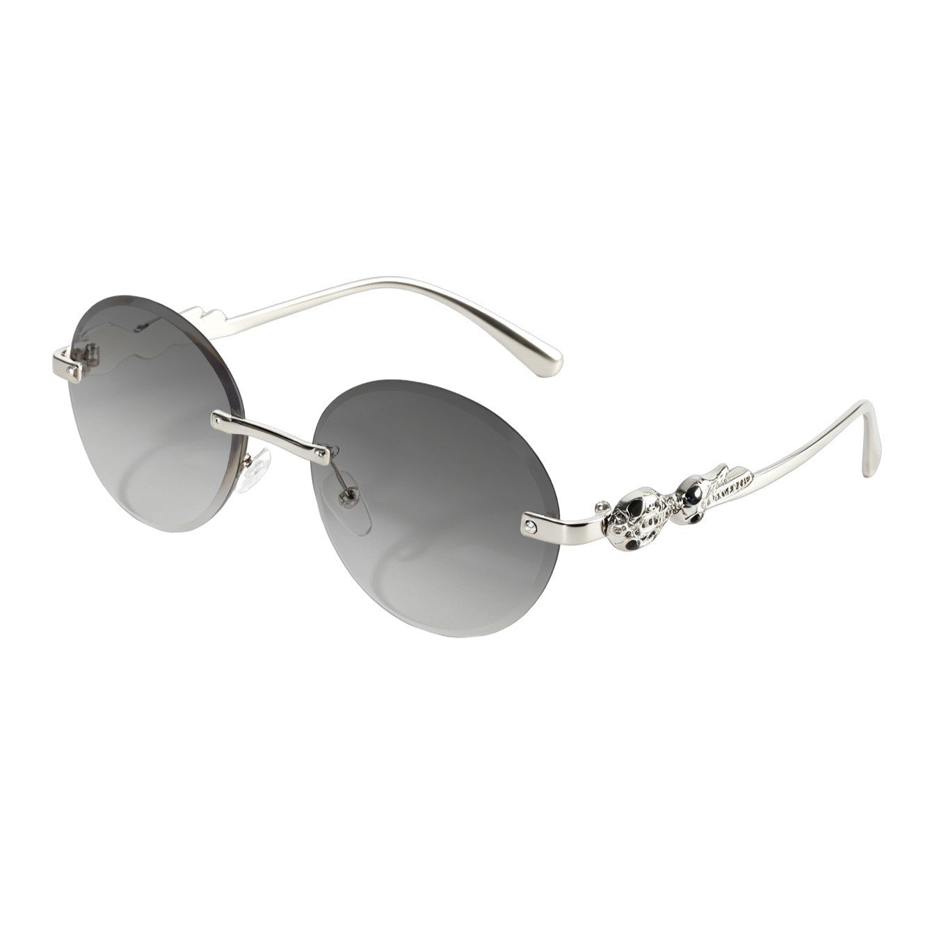 Lunettes de soleil ovales sans monture vintage (MAC446)
