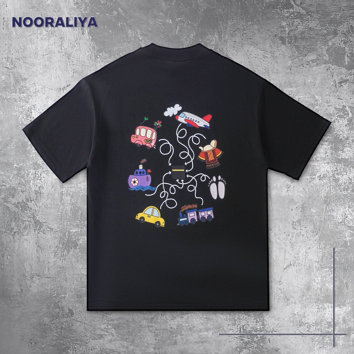 T-shirt à manches courtes au design artistique islamique (MS182)
