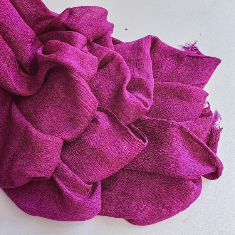 Hijab en coton à pompons | Hijab en crêpe à pompons (MH086)