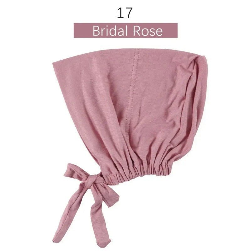 Sous-bonnet ajustable en coton stretch à nouer | Bonnet hijab (MH200)