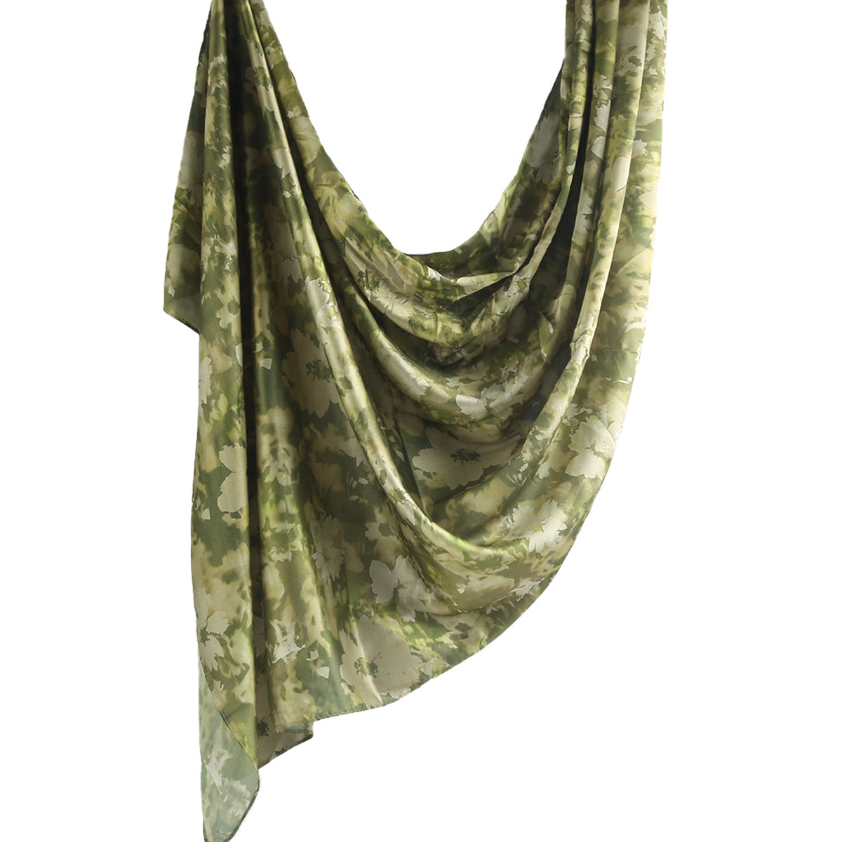 Foulard Hijab en Soie Imprimé Marbre (MH209)