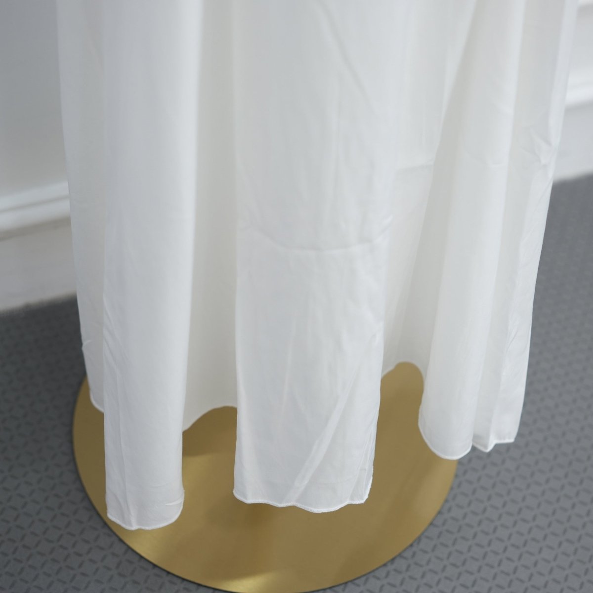 Robe maxi imprimée aquarelle à double couche et manches évasées (MS479)