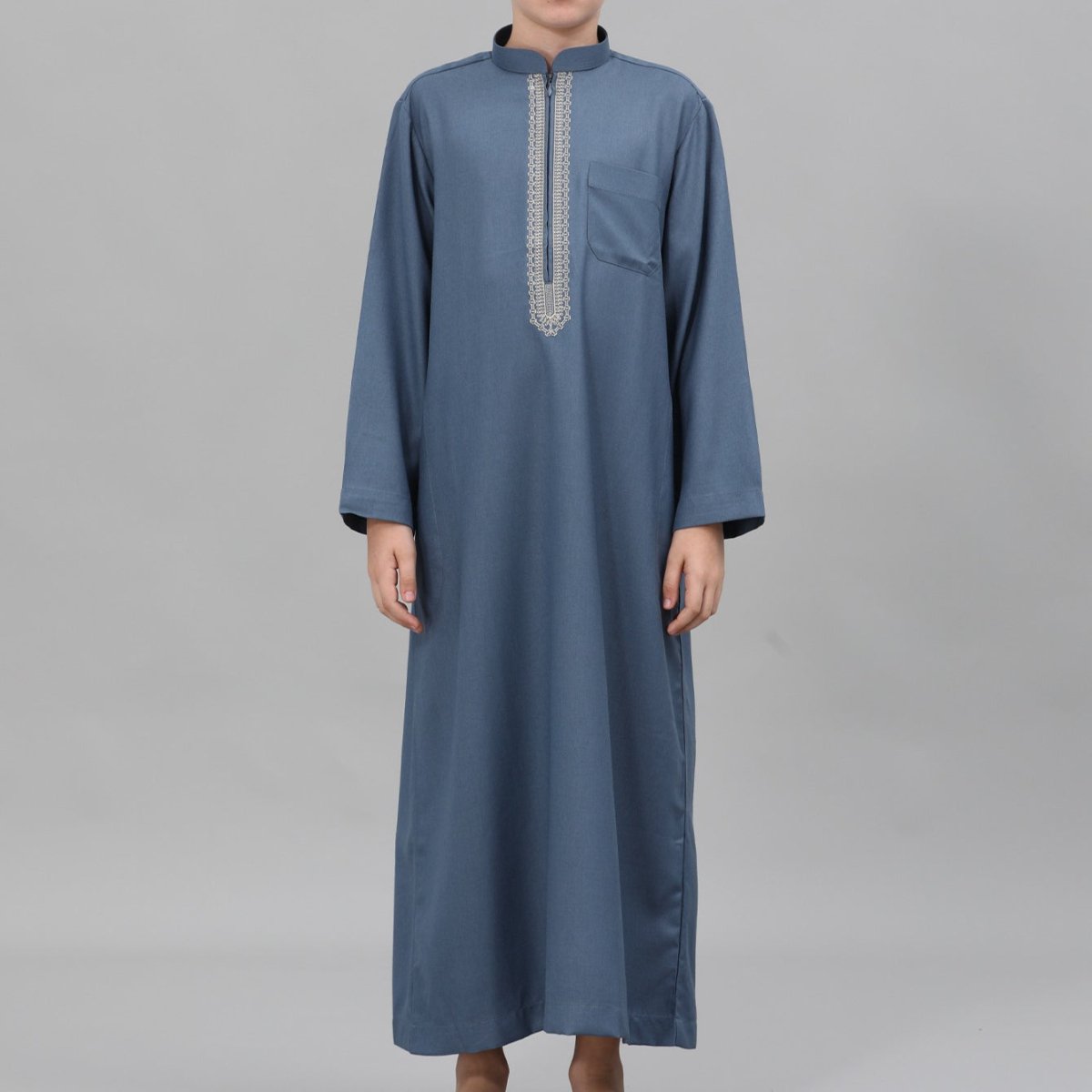 Djellaba brodée pour garçons musulmans avec poches (MKB013)