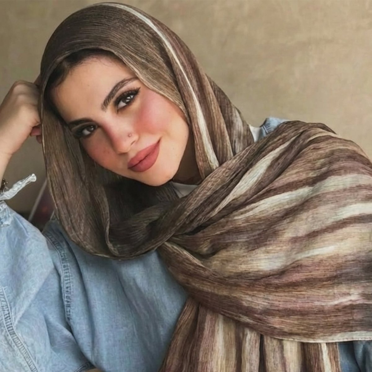 Écharpe Tie-Dye Dégradé en Rayonne | Hijab Dégradé en Rayonne (MH216)