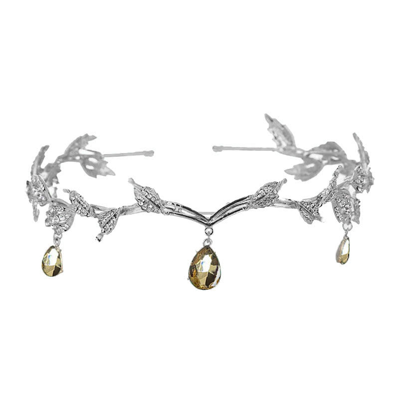 Barrette à cheveux ornée de strass avec pendentif pour le front (MAC329)