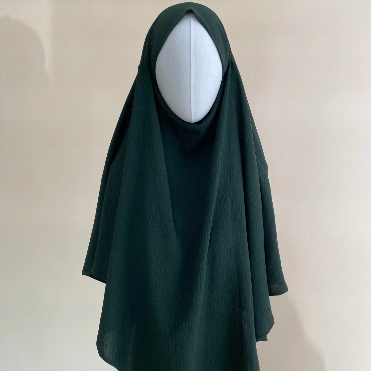Nouveau Khimar Crêpe 1 Couche | Khimar en Matière Crêpe Souple (MK009)
