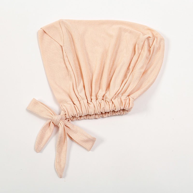 Bonnet hijab en coton mercerisé premium à bandes croisées avec bord ajustable (MH116)