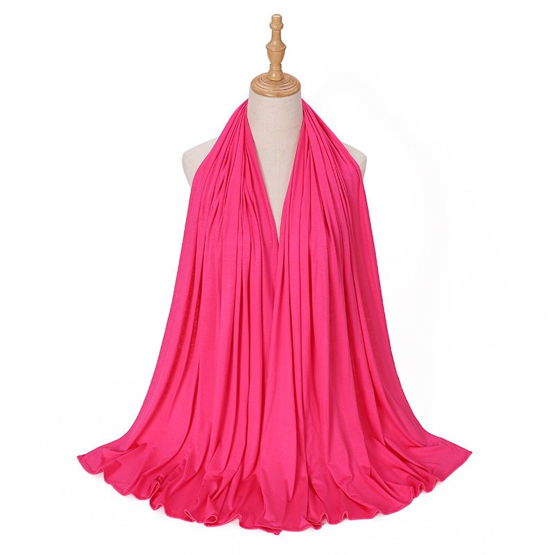 Hijab Premium Style Bohème en Coton Mercerisé Grand Format (MH114)