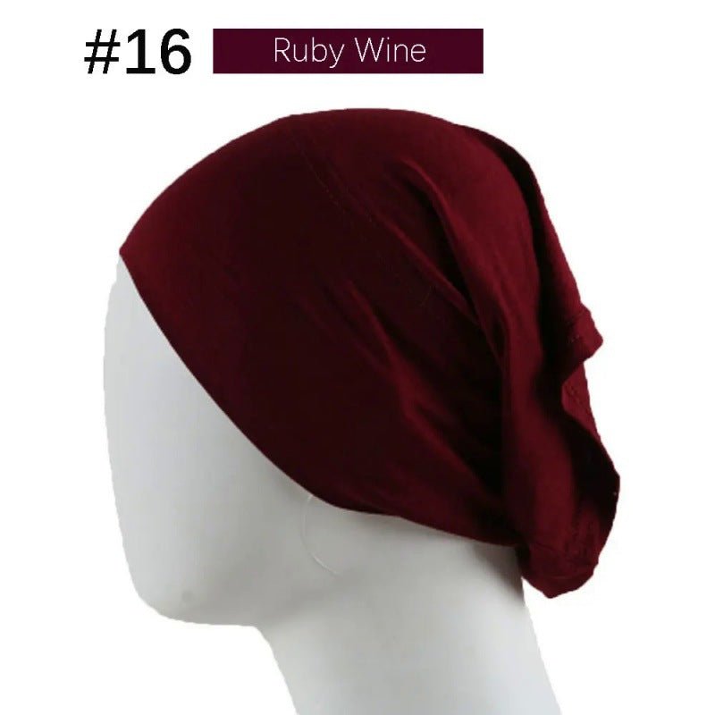Bonnet Hijab en Coton Mercerisé | Bonnet Tube Extensible (MH198)