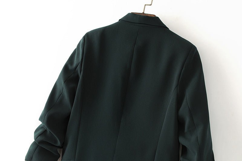 Blazer à manches froncées | Veste longue à manches trois-quarts (MS241)