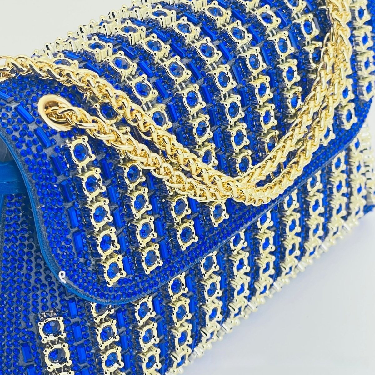 Sac pochette de soirée premium en strass cristal (MAC427)