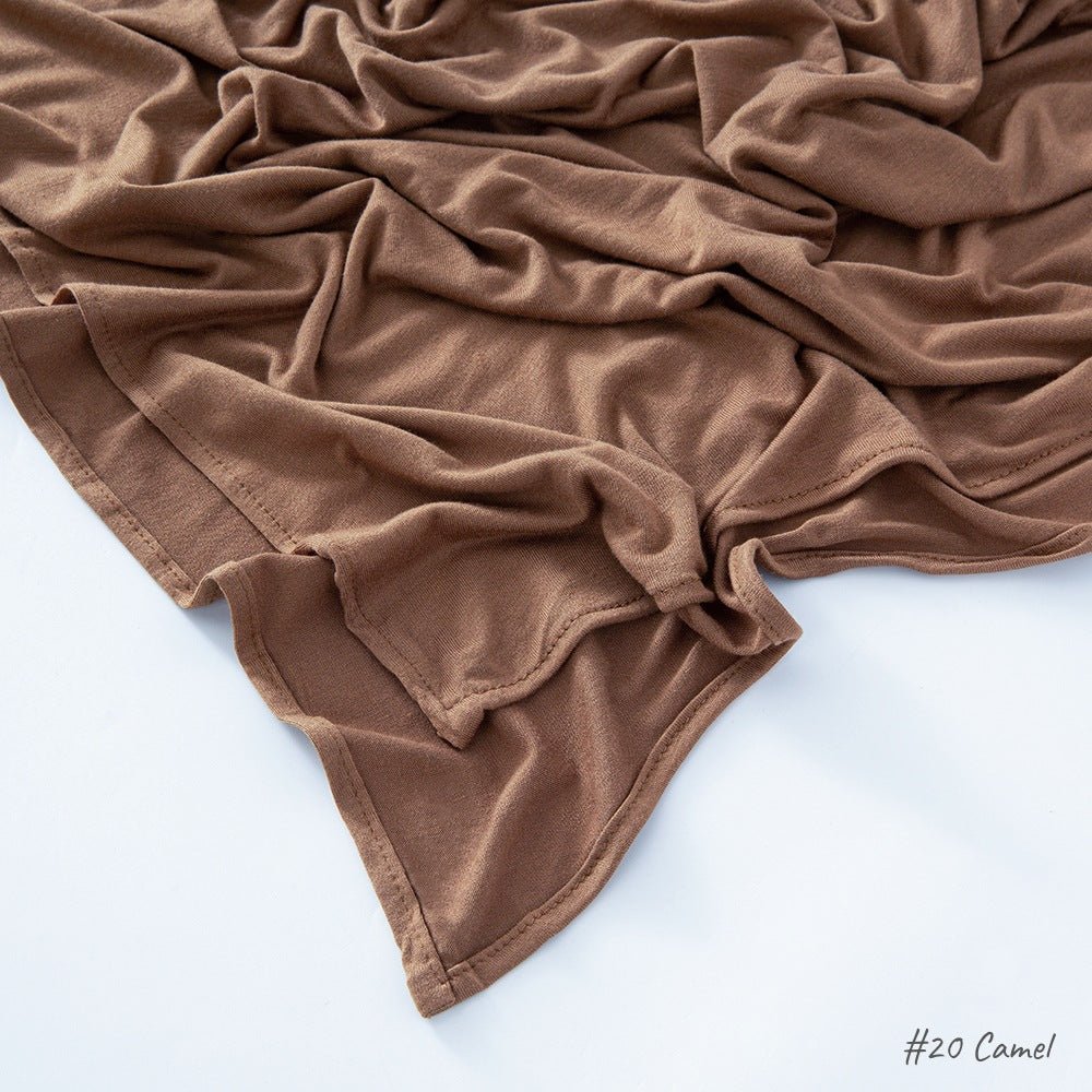 Hijab en Coton Mercerisé Jersey Bouclé Angle Droit, Haute Qualité, Respirant (MH068)