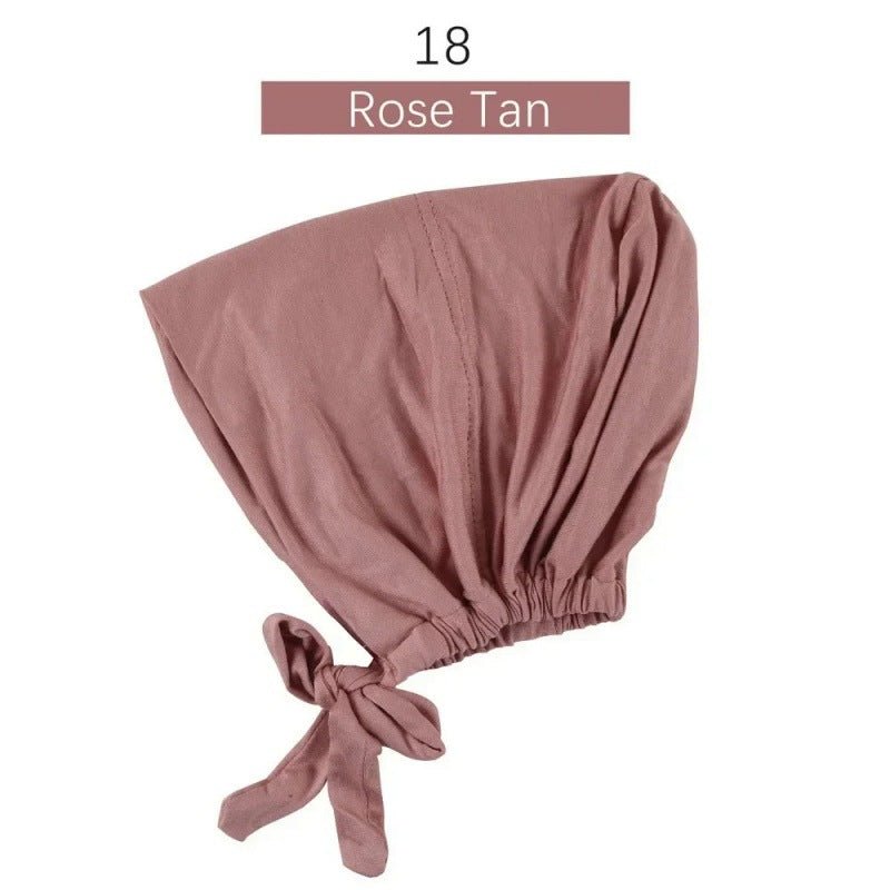 Sous-bonnet ajustable en coton stretch à nouer | Bonnet hijab (MH200)