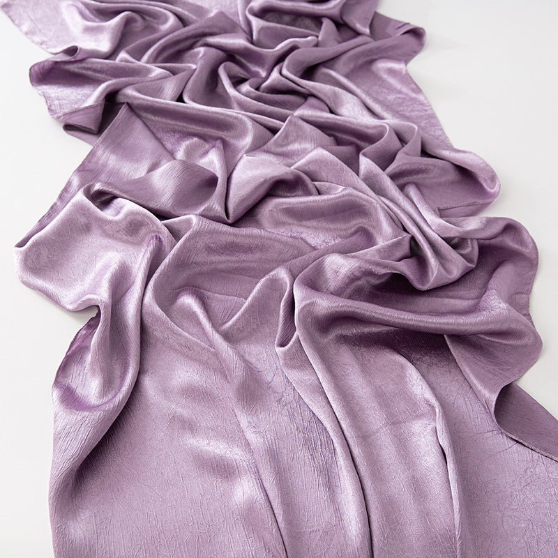 MH065 Satin Imitation Soie Froissé Brillant Écorce