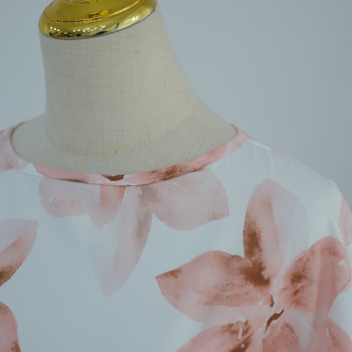 Robe Maxi Froissée Délavée à Imprimé Floral (MS437)