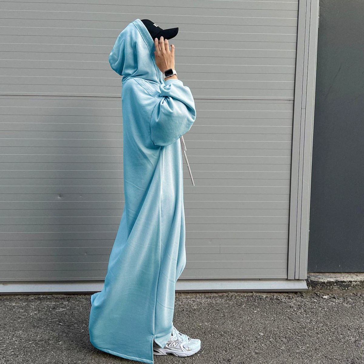 Abaya Sweat à Capuche | Abaya Hoodie avec Poches (MA125)