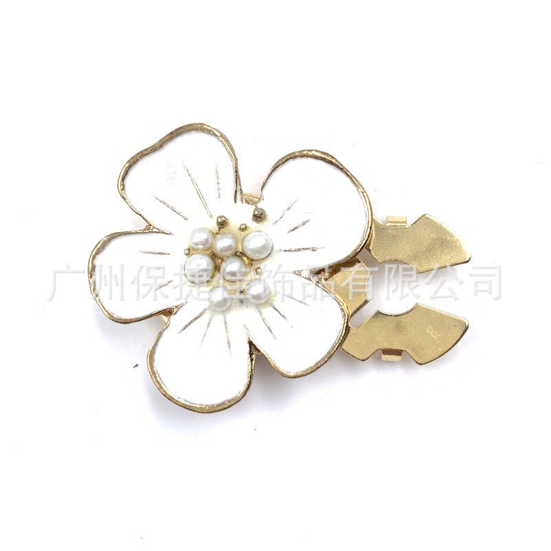 Cache-boutons strass | Pinces décoratives fleurs cristal (MAC359)
