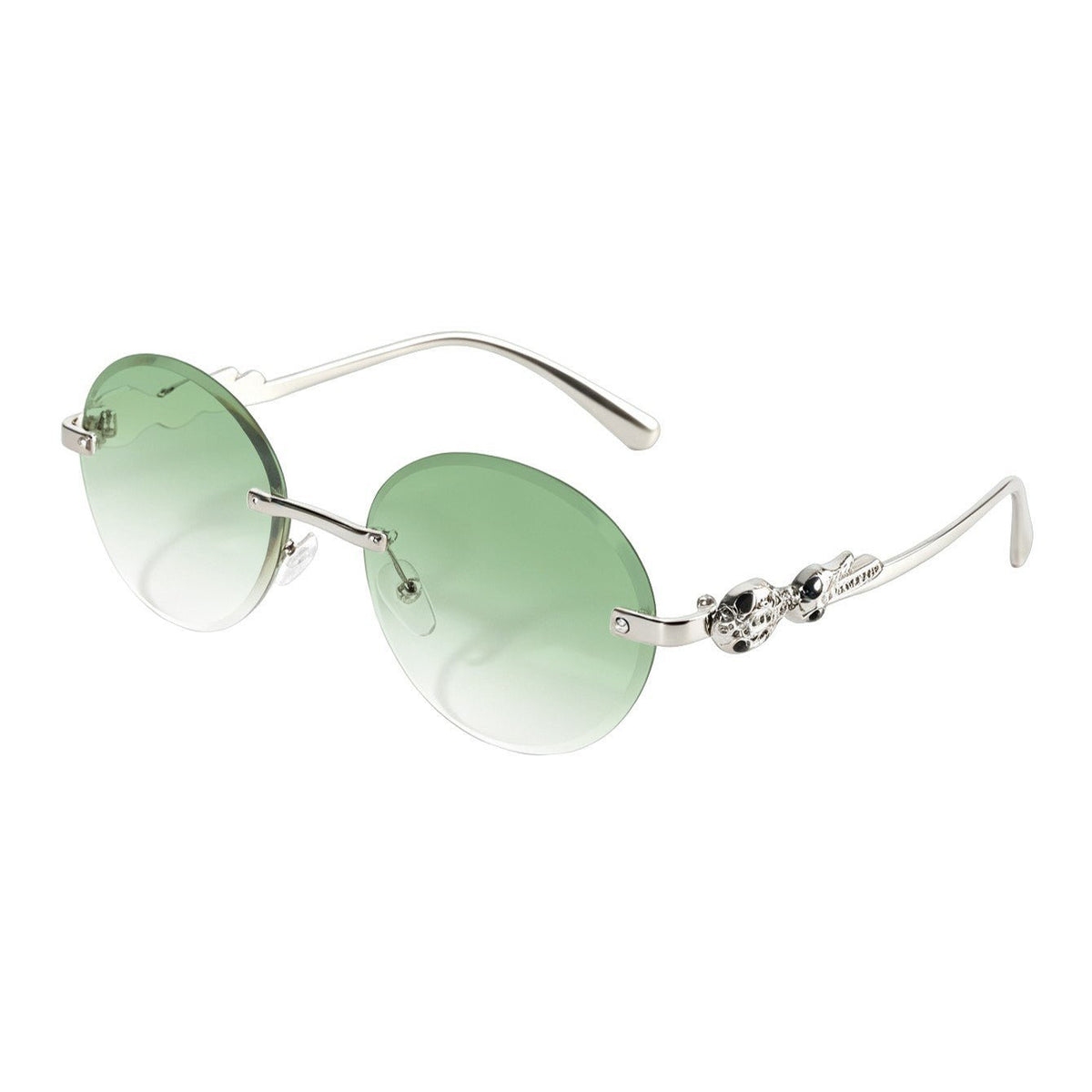 Lunettes de soleil ovales sans monture vintage (MAC446)