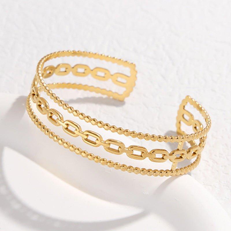Bracelet ajustable MAC143 en acier titane, couleur inaltérable