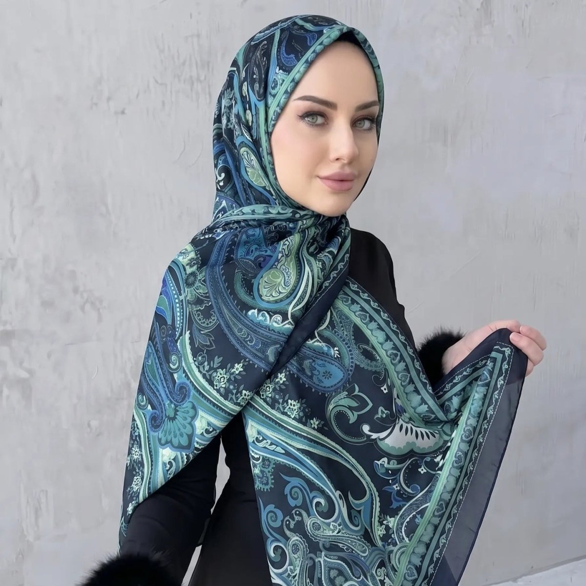 Écharpe hijab imprimée (MH239)