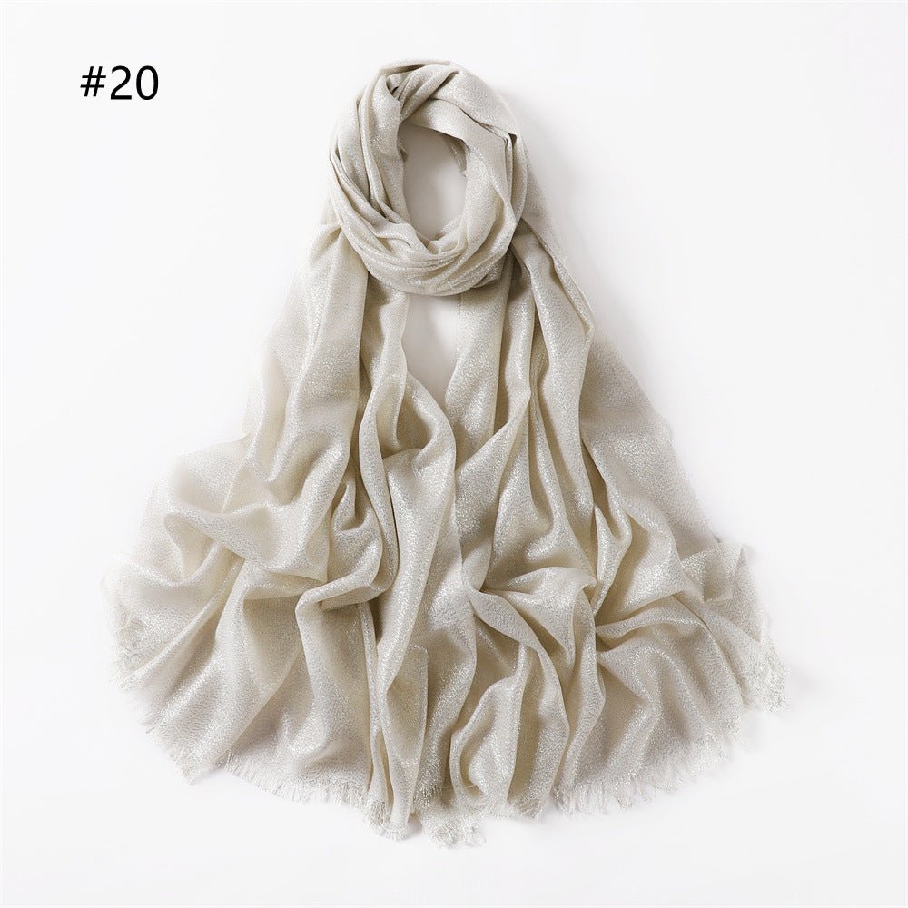 Hijab en Soie Artificielle Brillante Shining (MH100)
