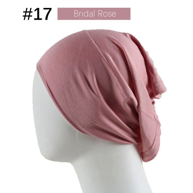 Bonnet Hijab en Coton Mercerisé | Bonnet Tube Extensible (MH198)
