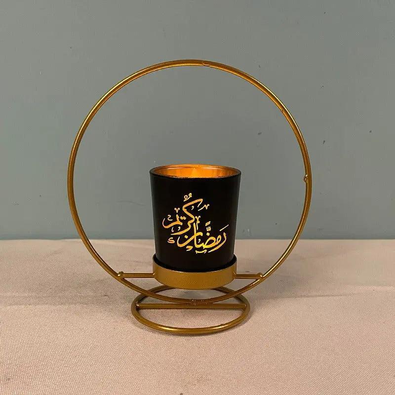 Bougeoir en fer MR041 lampe lune étoile, décoration ramadan